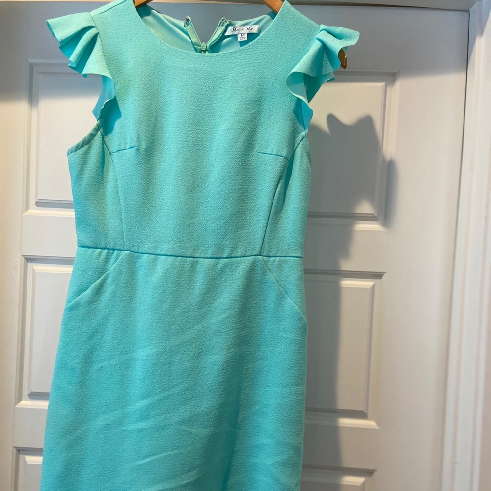 Aqua colored Dress.